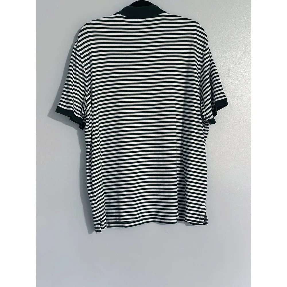 Polo Ralph Lauren Classic Fit Interlock Polo Shirt Green Stripe Men's X-Large
